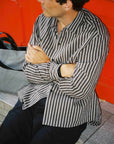 Striped Seersucker Summer Shirt